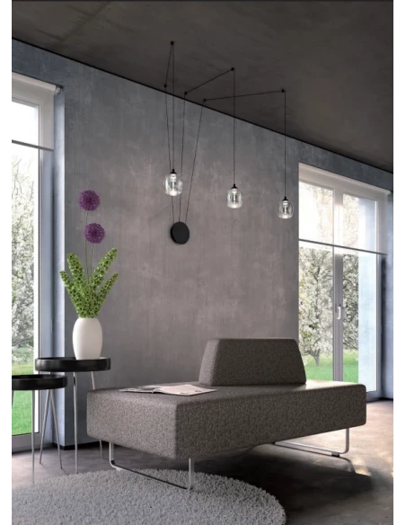 Redo Group - Khadi Wall / Ceiling Lamp - Matte Black / Smoked Shade