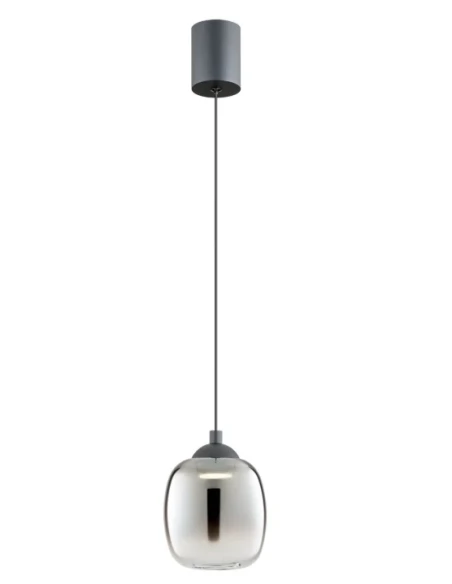Redo Group - Khadi Single Pendant Lamp - Matte Black / Smoked Shade
