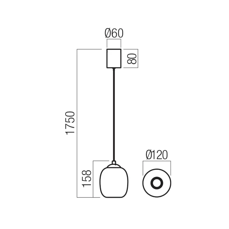 Redo Group - Khadi Single Pendant Lamp - Matte Black / Smoked Shade