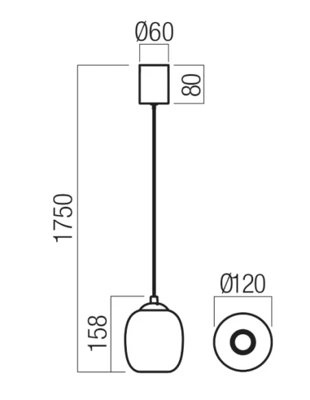 Redo Group - Khadi Single Pendant Lamp - Matte Black / Smoked Shade