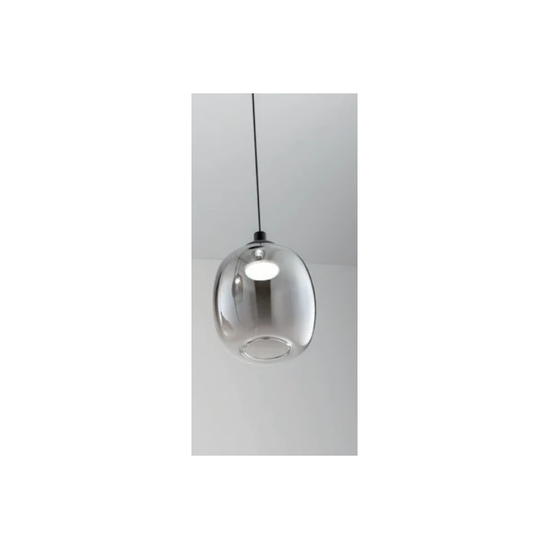 Redo Group - Khadi Single Pendant Lamp - Matte Black / Smoked Shade