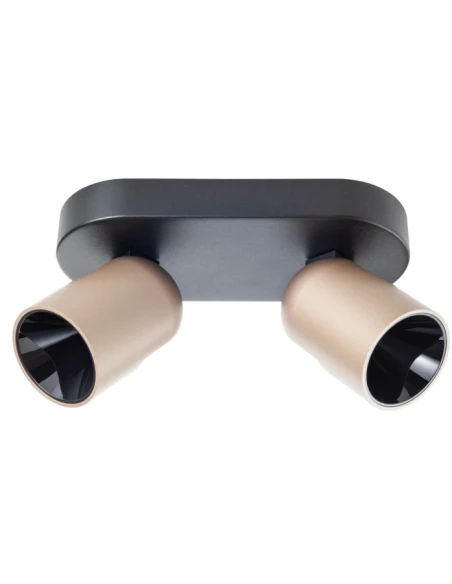 Redo Group - Kobe Wall / Ceiling Double Lamp - Matt Black / Silver Coffee