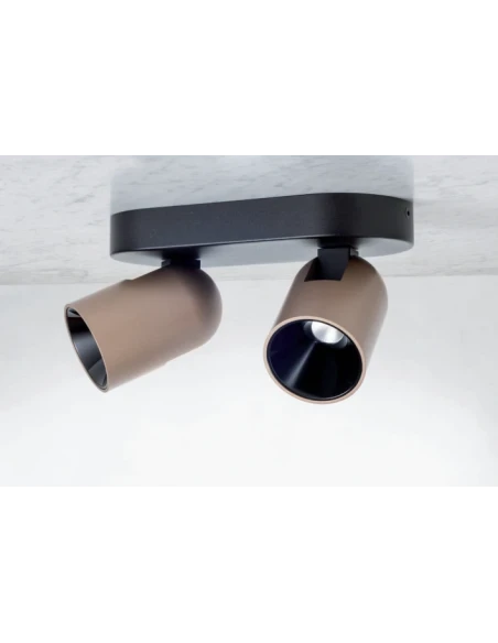 Redo Group - Kobe Wall / Ceiling Double Lamp - Matt Black / Silver Coffee