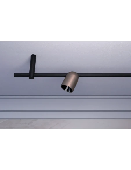 Redo Group - Kobe Wall / Ceiling Triple Lamp - Matt Black / Silver Coffee