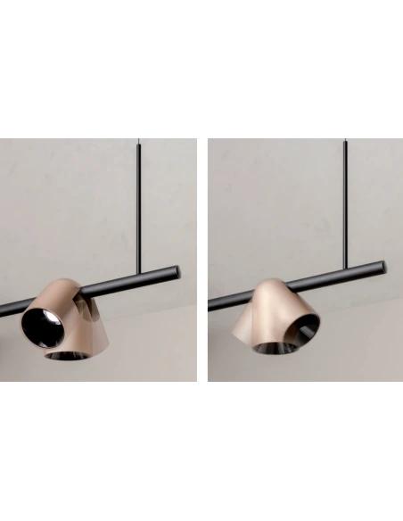 Redo Group - Kobe Lampada a Sospensione - Nero Opaco / Silver Coffee