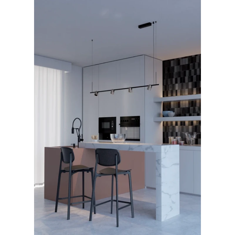Redo Group - Kobe Pendant Lamp - Matt Black / Silver Coffee