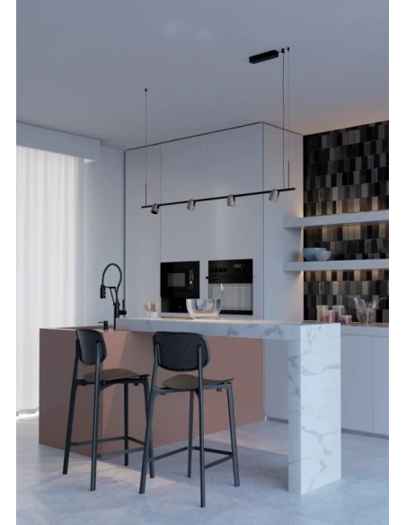 Redo Group - Kobe Lampada a Sospensione - Nero Opaco / Silver Coffee