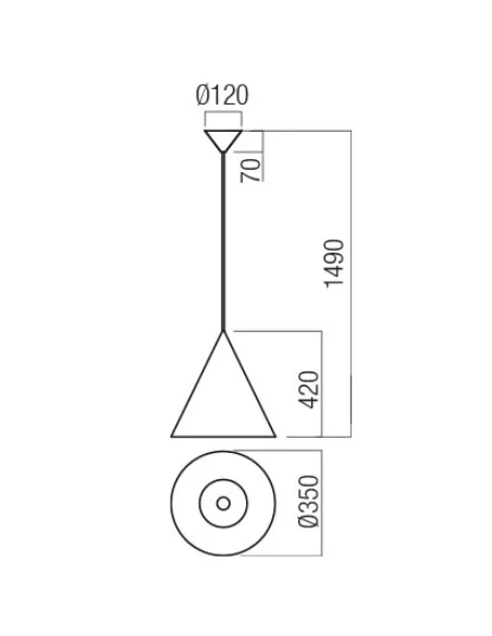 Redo Group - Konos Lampada a Sospensione - Verde Oliva Opaco