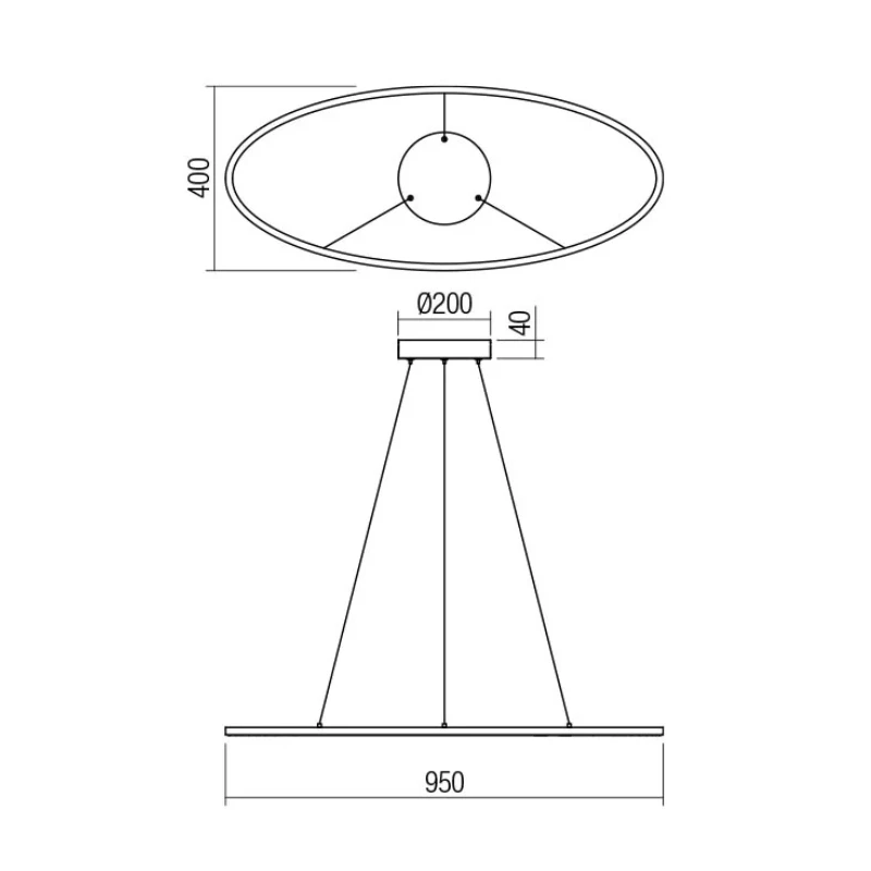 Redo Group - Leo Single Pendant Lamp - Matt Black