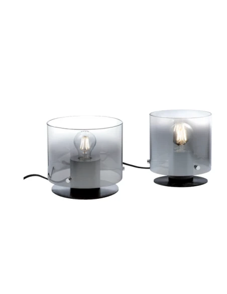 Redo Group - Lou Table Lamp - Brushed Black / Smoked Shade