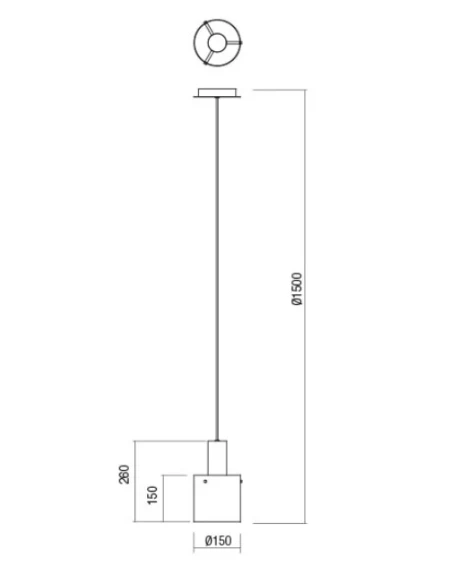 Redo Group - Lou Lampada a Sospensione Singola - Nero Spazzolato / Sfumato Fumè
