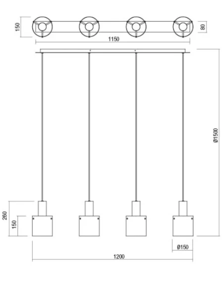 Redo Group - Lou Lampada a Sospensione Lineare  - Nero Spazzolato / Sfumato Fumè