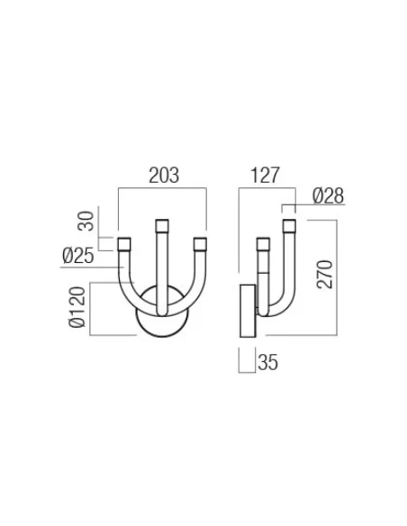 Redo Group - Luxor Wall Lamp - Glossy Black