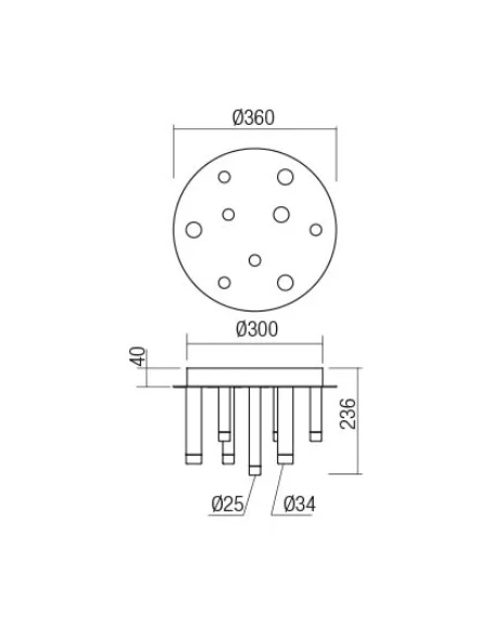 Redo Group - Madison Lampada da Soffitto - Rame Anodizzato