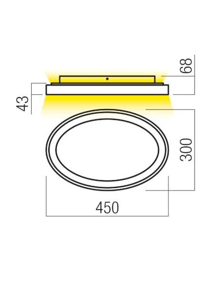 Redo Group - Nobu Ceiling Lamp - Matt Gold
