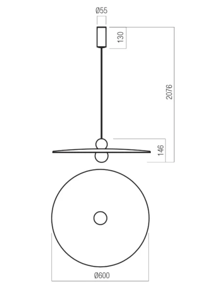 Redo Group - Nuwa Pendant Lamp - Dark Grey / Grey
