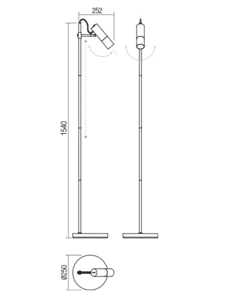 Redo Group - Pivot Floor  Lamp - Matt White