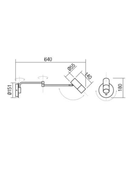 Redo Group - Pivot Lampada da Parete- Bianco Opaco