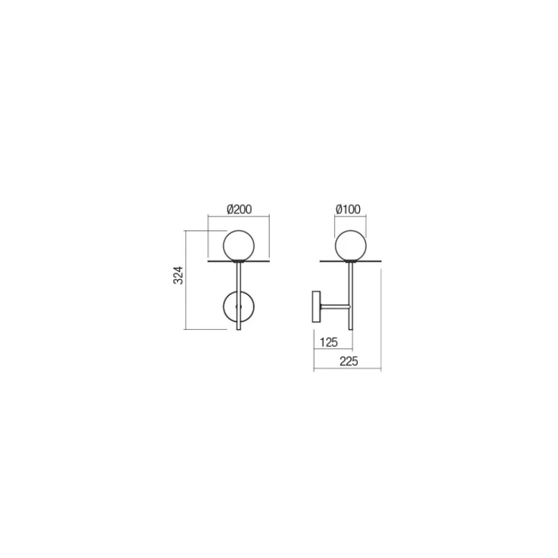 Redo Group - Plato Lampada da Parete- Oro