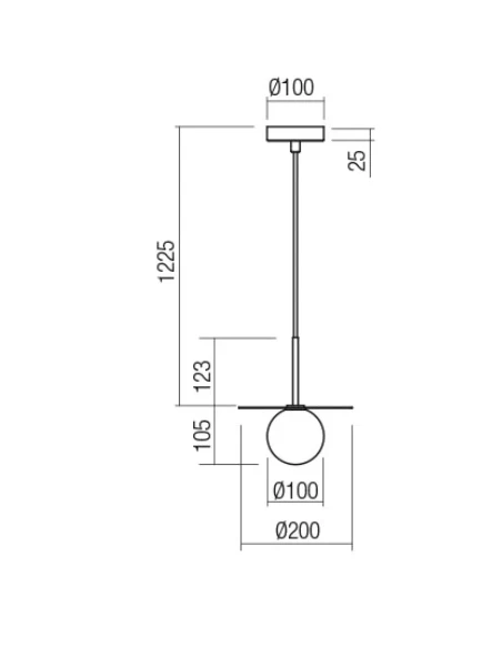 Redo Group - Plato Single Pendant  Lamp - Gold