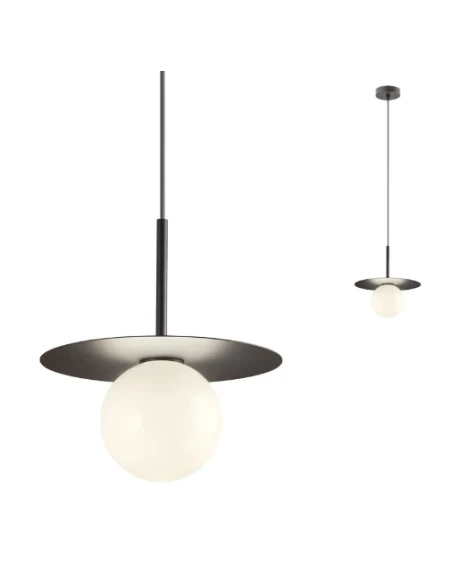 Redo Group - Plato Single Pendant  Lamp - Matt Black