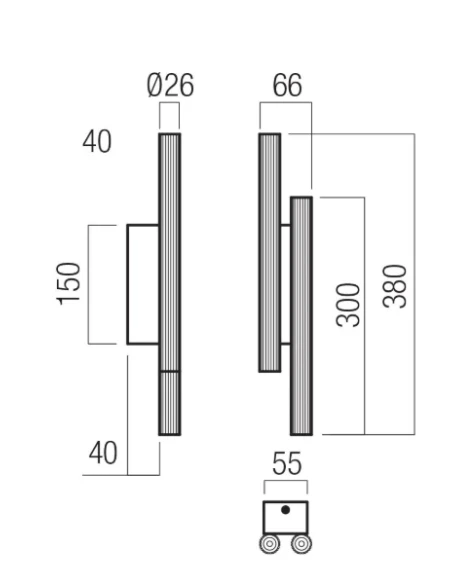 Redo Group - Nikos Double Wall Lamp - Matt White