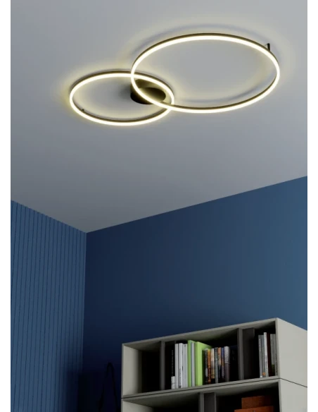 Redo Group - Orbit Double Ceiling Lamp - Matt Black