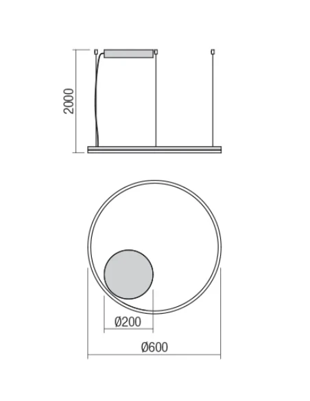 Redo Group - Orbit Lampada a Sospensione Singola - Bronzo