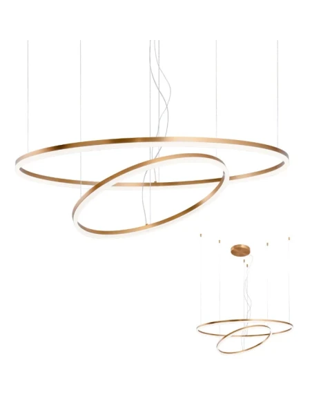 Redo Group - Orbit Double Pendant Lamp - Bronze