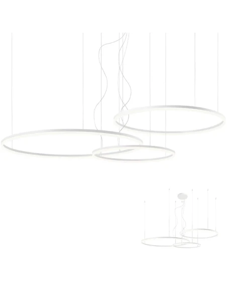Redo Group - Orbit Lampada a Sospensione Tripla - Bianco Opaco