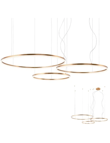 Redo Group - Orbit Lampada a Sospensione Tripla - Bronzo