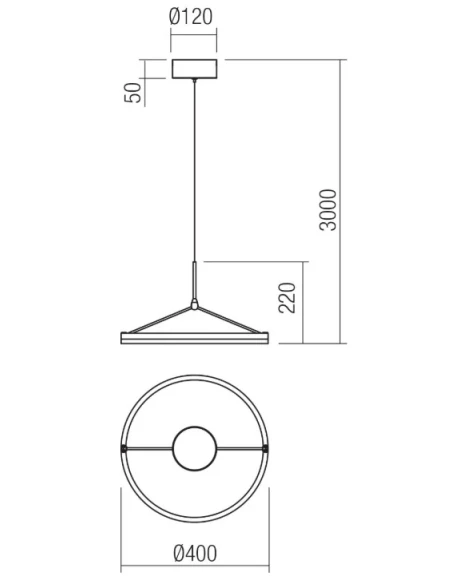 Redo Group - Orbit Lampada a Sospensione - Bianco Opaco