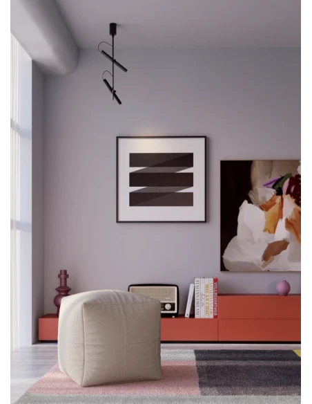 Redo Group - Praxi Lampada da Soffitto - Nero Opaco / Silver Coffee