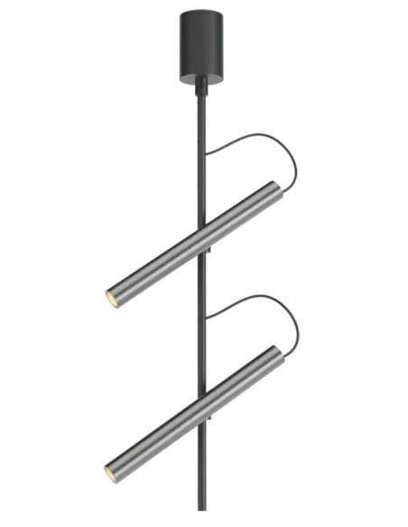 Redo Group - Praxi Ceiling Lamp - Matte Black / Foggy Nickel