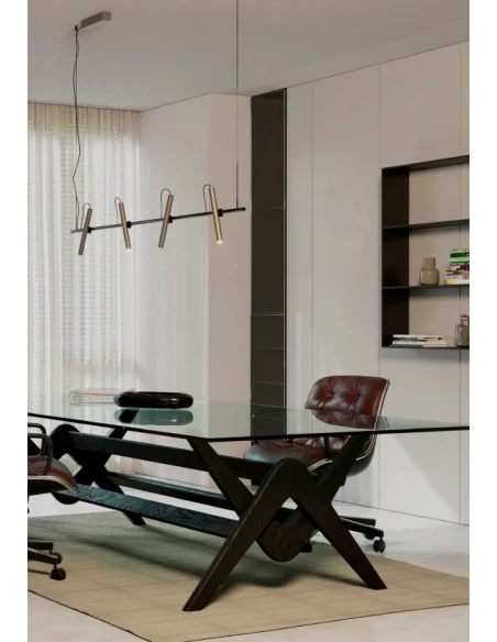 Redo Group - Praxi Lampada a Sospensione - Nero Opaco / Foggy Nickel