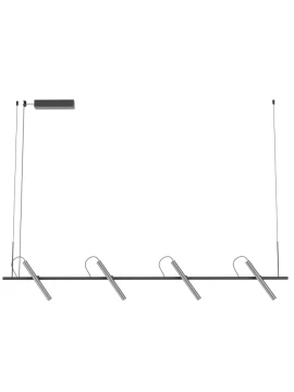 Redo Group - Praxi Lampada a Sospensione - Nero Opaco / Foggy Nickel