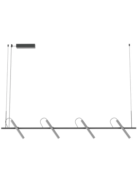 Redo Group - Praxi Lampada a Sospensione - Nero Opaco / Foggy Nickel