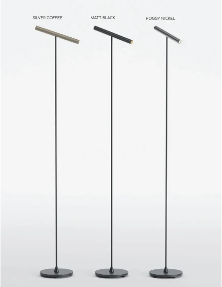 Redo Group - Praxi Floor Lamp - Matt Black / Foggy Nickel