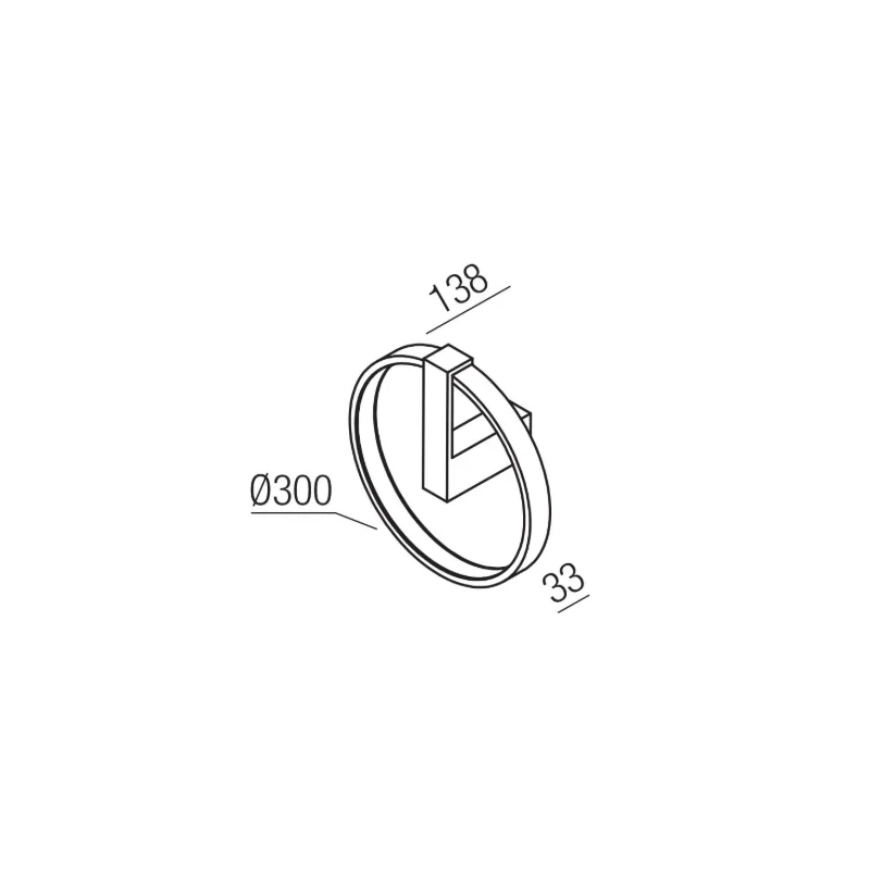 Redo Group - Orion Lampada da Parete Rotonda - Foggy Nichel