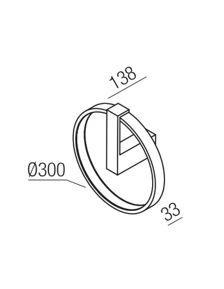 Redo Group - Orion Lampada da Parete Rotonda - Foggy Nichel