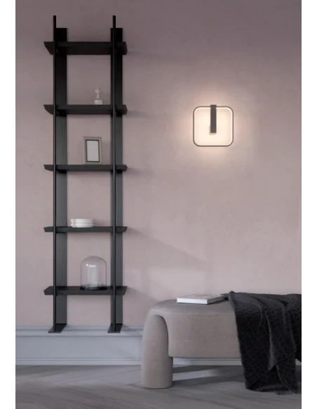 Redo Group - Orion Square Wall Lamp - Foggy Nickel