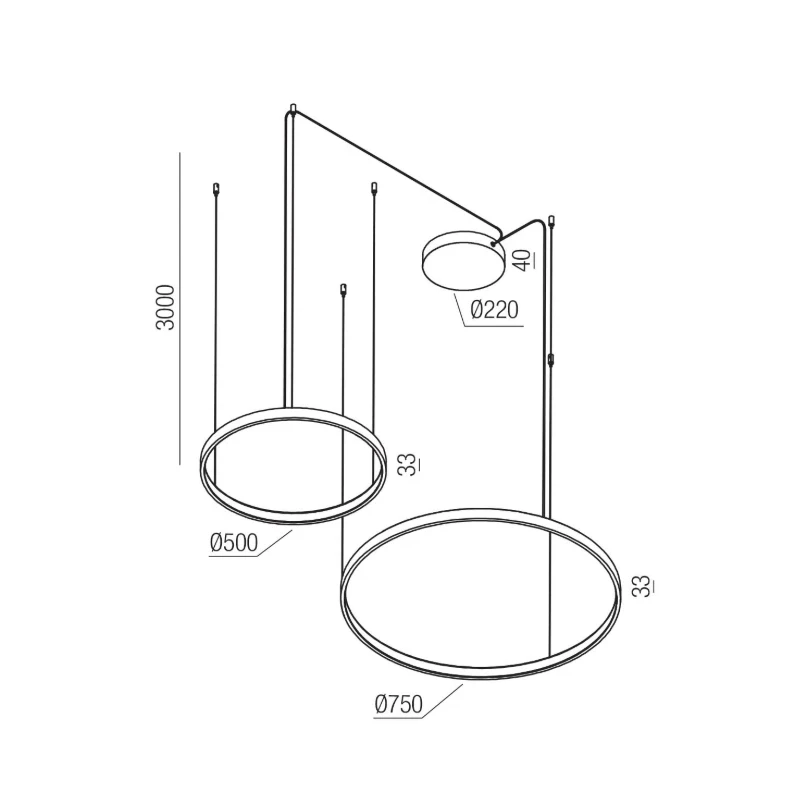 Redo Group - Orion Lampada a Sospensione Multipla Rotonda - Bianco Opaco
