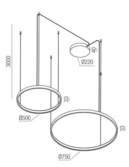 Redo Group - Orion Round Multiple Pendant Lamp - Foggy Nickel