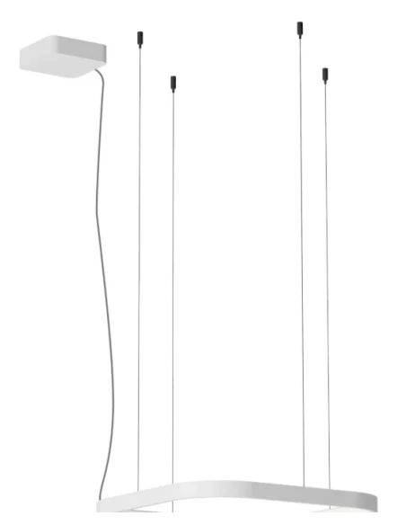 Redo Group - Orion Lampada a Sospensione Singola Quadrata - Bianco Opaco