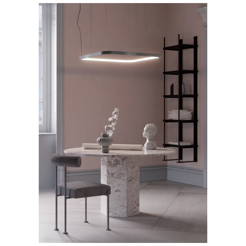 Redo Group - Orion Lampada a Sospensione Singola Quadrata - Foggy Nickel