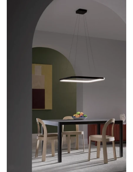 Redo Group - Orion Square Single Pendant Lamp - Foggy Nickel