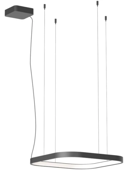 Redo Group - Orion Square Single Pendant Lamp - Nero Opaco