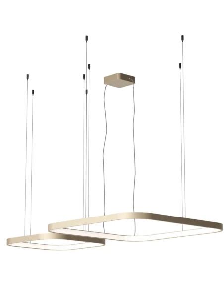 Redo Group - Orion Lampada a Sospensione Doppia Quadrata - Silver Coffee