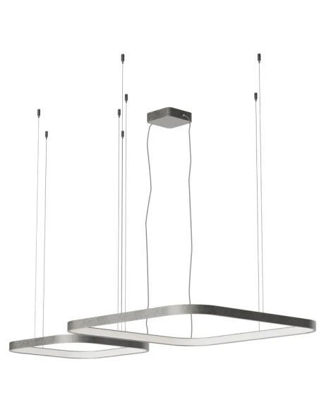 Redo Group - Orion Square Double Pendant Lamp - Foggy Nichel
