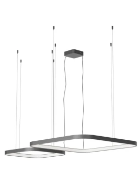 Redo Group - Orion Square Double Pendant Lamp - Matt Black